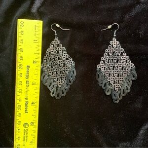 Silver tone earrings